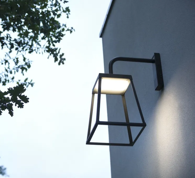 Applique d'extérieur, Lampiok 4 N° 1, Gris noir, IP65, LED, 3000K, 4794 lm, L45,2cm, H88,3cm - Roger Pradier