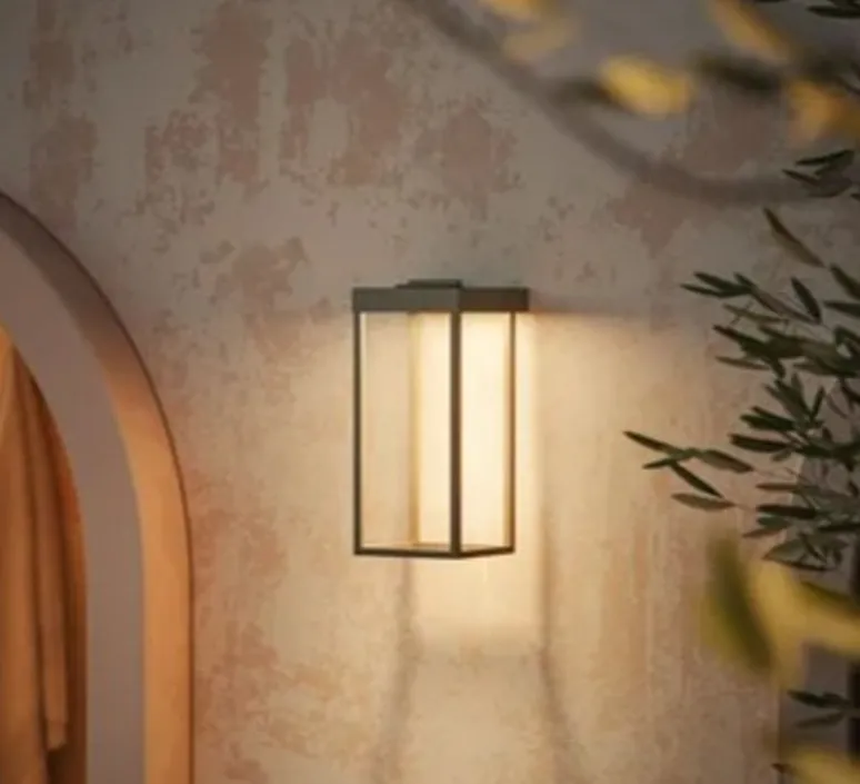 Applique*Il Fanale Applique d'extérieur, Lanterne Slim 267.04.OO, , IP55, LED, dim, 2700K, 750 lm, L15cm, H26,5cm - laiton