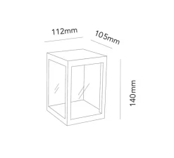 Applique*Light Point Applique d'extérieur, Lantern W1, , LED, IP54, L11,2cm, H14cm - noir