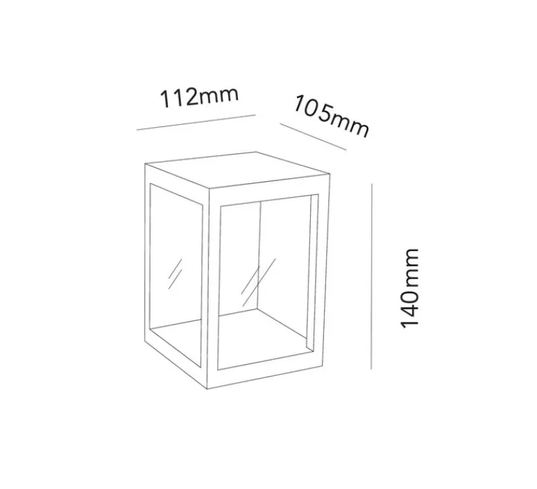 Applique*Light Point Applique d'extérieur, Lantern W1, , LED, IP54, L11,2cm, H14cm - noir