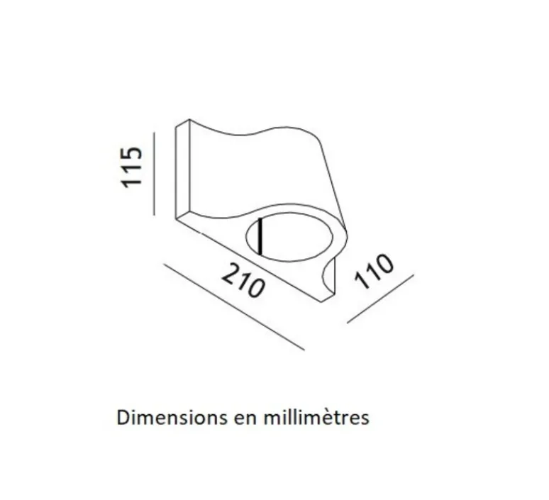 Applique*Toscot Applique d'extérieur, Lido, , IP55, L21cm, H11,5cm - terracotta