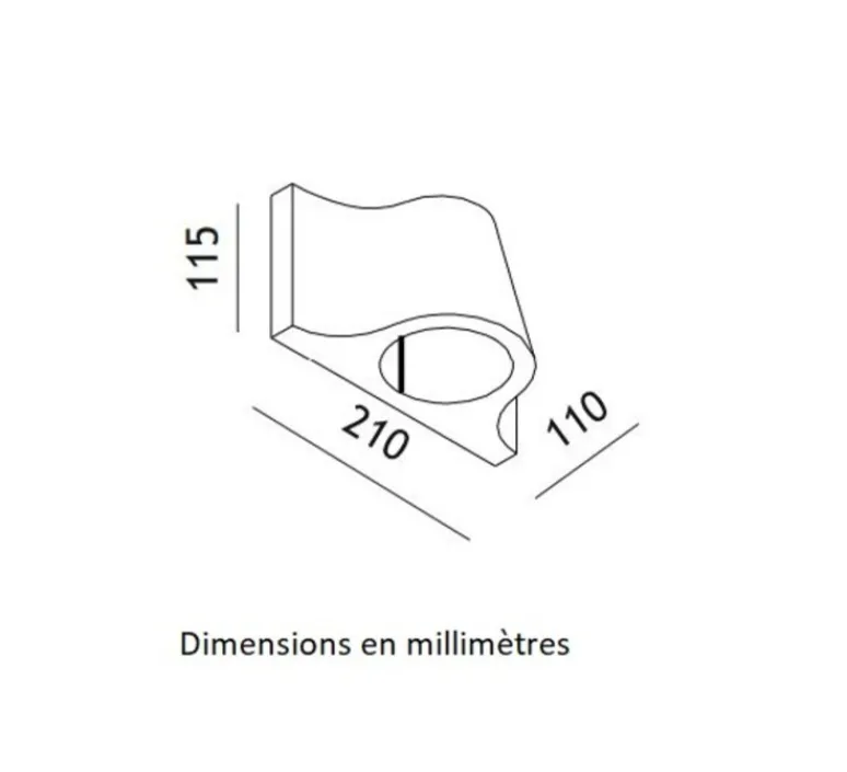 Applique*Toscot Applique d'extérieur, Lido, , IP55, LED, 2700K, 950lm, L21cm, H11,5cm - terracotta