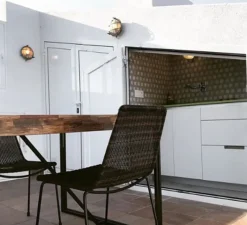 Applique*Zangra Applique d'extérieur, Light.o.069, laiton nickelé, IP64, Ø20cm, H20cm - argent