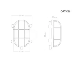 Applique d'extérieur, light.o.020, nickel, IP64, L12cm, H20cm - Zangra