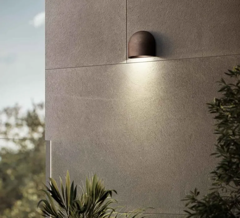 Applique*Il Fanale Applique d'extérieur, Mask 298.01.OS, , IP65, LED, dim, 3000K, 750 lm, L14cm, H12,8cm- laiton bruni