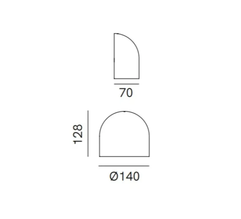 Applique*Il Fanale Applique d'extérieur, Mask 298.01.OS, , IP65, LED, dim, 3000K, 750 lm, L14cm, H12,8cm- laiton bruni