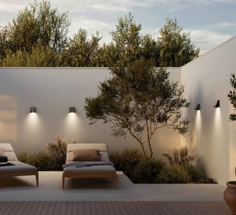 Applique*Il Fanale Applique d'extérieur, Mask 298.02.OS, , IP65, LED, dim, 3000K, 750 lm, L12,6cm, H13,1cm- laiton bruni