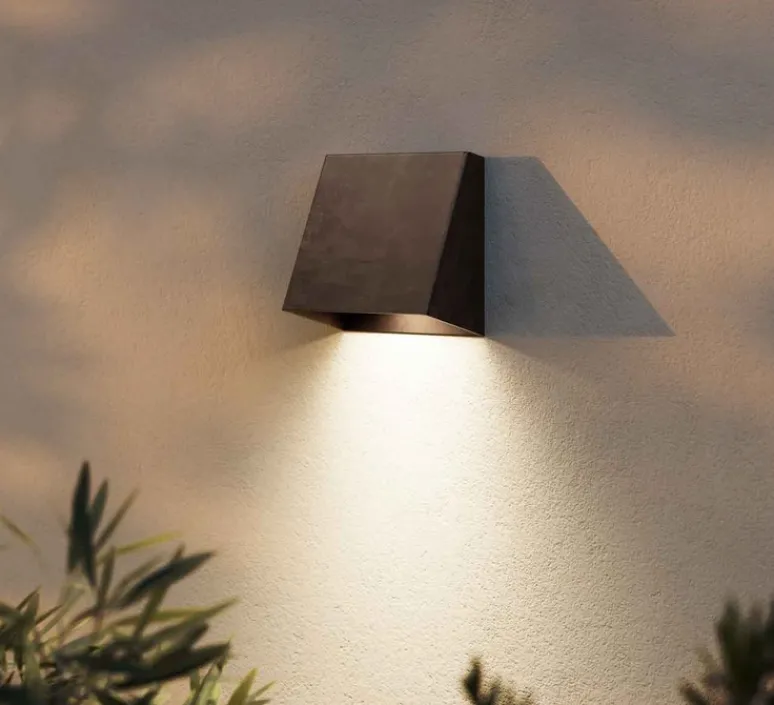 Applique*Il Fanale Applique d'extérieur, Mask 298.02.OS, , IP65, LED, dim, 3000K, 750 lm, L12,6cm, H13,1cm- laiton bruni