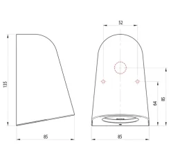 Applique d'extérieur, Mast Light, laiton, IP65, Ø8,5cm, H13,5cm - Astro