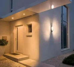 Applique*SLV Applique d'extérieur, Meridian, , IP54, L14cm, H38cm - anthracite