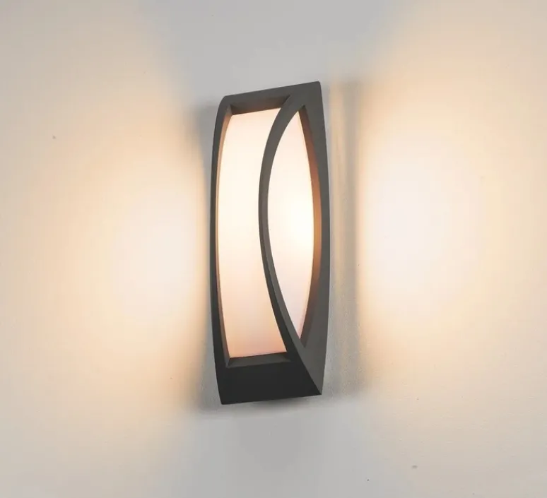 Applique*SLV Applique d'extérieur, Meridian, , IP54, L14cm, H38cm - anthracite