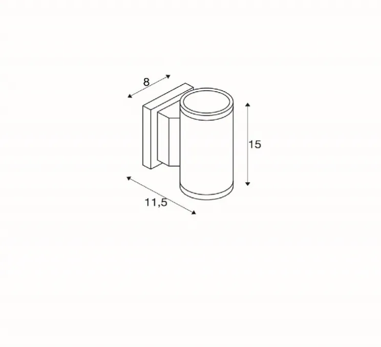 Applique d'extérieur, Myra UP/Down, anthracite, IP55, L8cm, H15cm - SLV