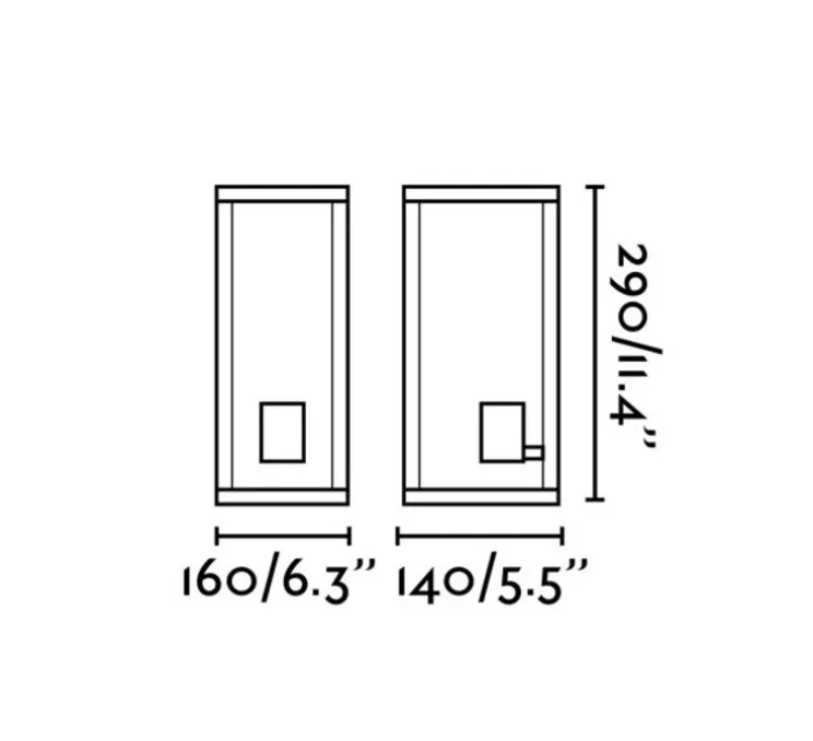 Applique d'extérieur, Nala, Gris foncé, IP54, L14cm, H29cm - Faro