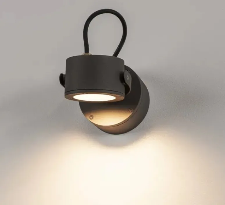 Applique*SLV Applique d’extérieur orientable, Sitra 360 WL, , IP44, Ø10cm, H11,6cm - anthracite