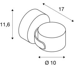 Applique*SLV Applique d’extérieur orientable, Sitra 360 WL, , IP44, Ø10cm, H11,6cm - anthracite