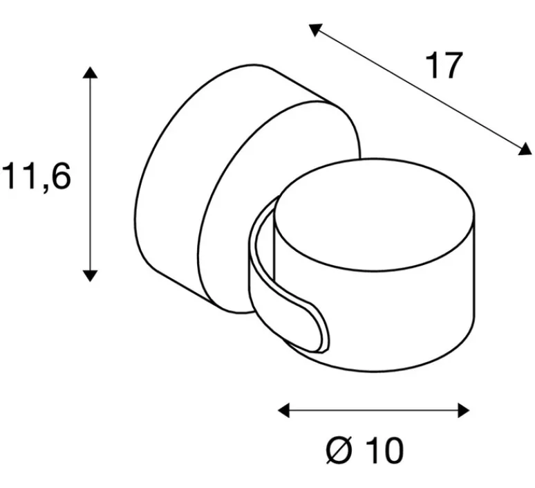 Applique*SLV Applique d’extérieur orientable, Sitra 360 WL, , IP44, Ø10cm, H11,6cm - anthracite
