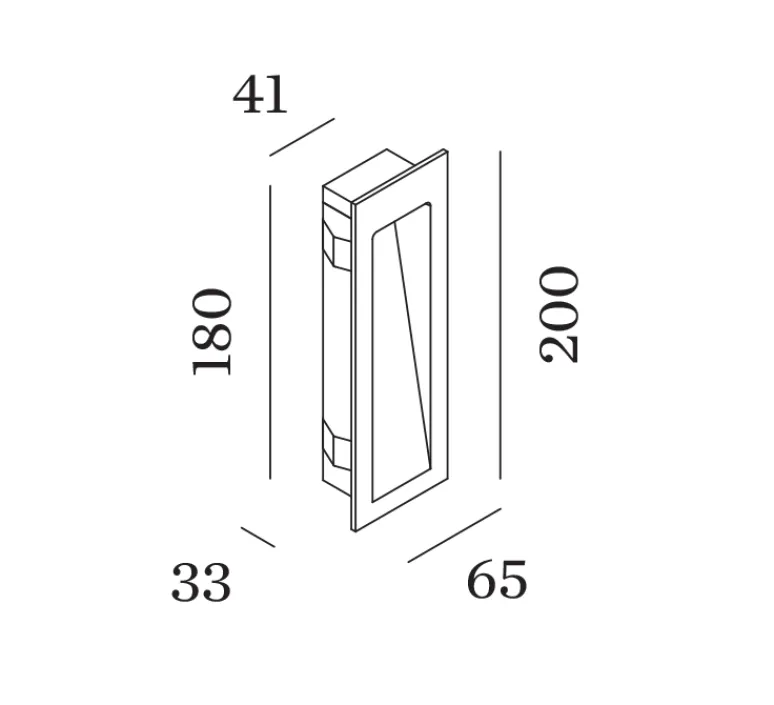 Applique*Wever&Ducré Applique d'extérieur, Oris 0.7, , LED, dim, 3000K, 90/150 lm, L6,5cm, H20cm - gris