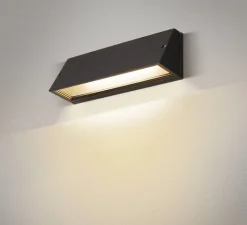 Applique*SLV Applique d'extérieur, Pema WL, , IP65, LED, dim, 3000-4000K, 1420 lm, L28cm, H10cm - noir
