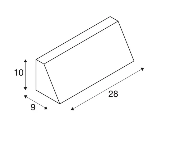Applique*SLV Applique d'extérieur, Pema WL, , IP65, LED, dim, 3000-4000K, 1420 lm, L28cm, H10cm - noir