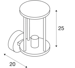 Applique*SLV Applique d'extérieur, Photonia, , IP55, L14,6cm, H25cm - noir