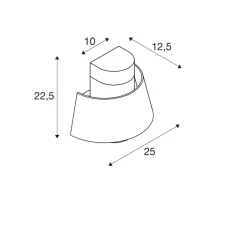 Applique*SLV Applique d'extérieur, Photoni, , IP65, Ø25cm, H22,5cm - rouille