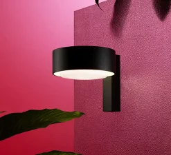 Applique d'extérieur, Plaff-on! A IP65, noir, IP65, LED, 2700K, 544lm, L16cm, H15cm - Marset