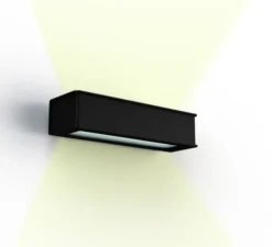 Applique*Roger Pradier Applique d'extérieur, Plémo N°2, , IP65, L20cm, H4,5cm - noir