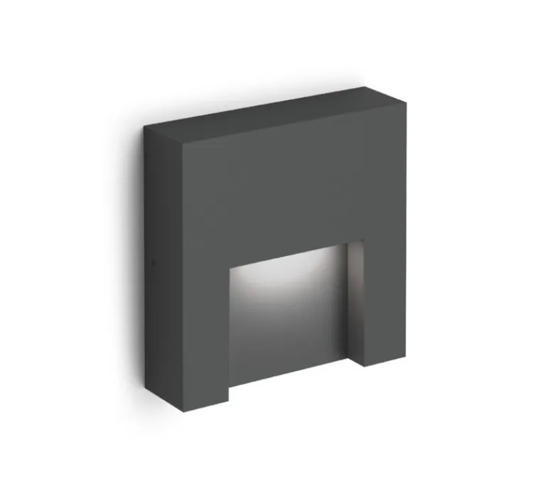 Applique*Wever&Ducré Applique d'extérieur, Reto Surface Outdoor 1.3, , IP65, LED, dim, 3000K, 160 lm, L13cm, H13cm - anthracite