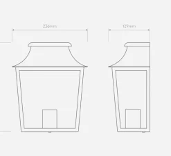 Applique*Astro Applique d'extérieur, Richmond wall 235, , IP44, L23,6cm, H27,6cm - noir mat