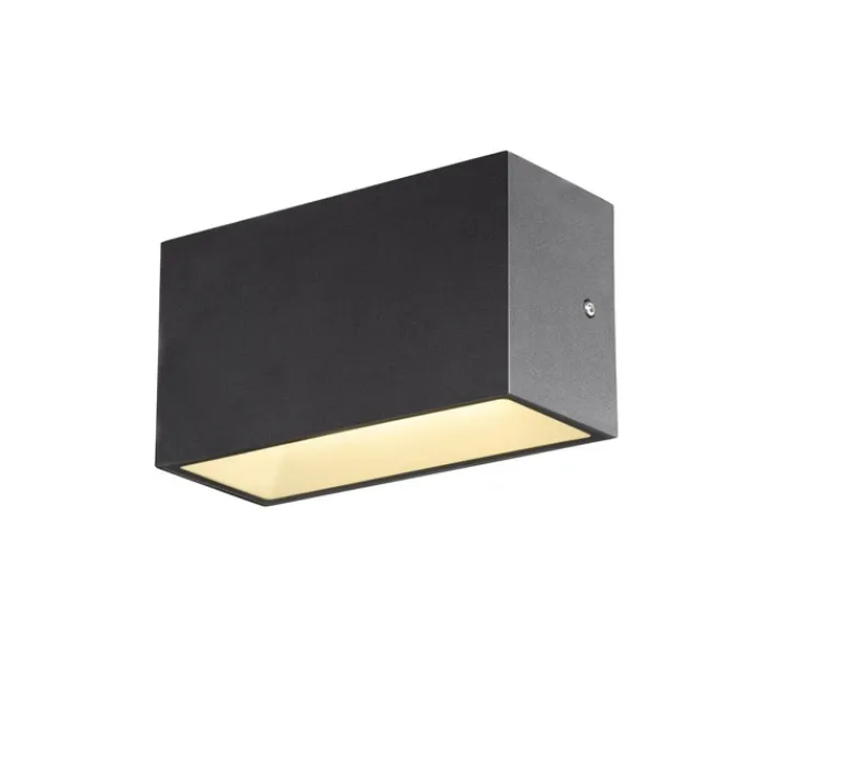 Applique*SLV Applique d'extérieur, Sitra cube M, , IP65, LED, dim, 3000-4000K, 1880 lm, L20cm, H11cm - anthracite