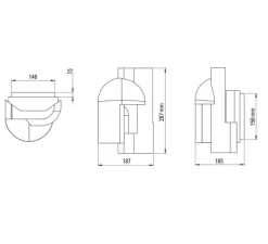 Applique*DCW éditions Paris Applique d'extérieur, Soul Story 1 outdoor, , IP64, LED, dim, 2700K, 250 lm, L18,7cm, H28,7cm - blanc