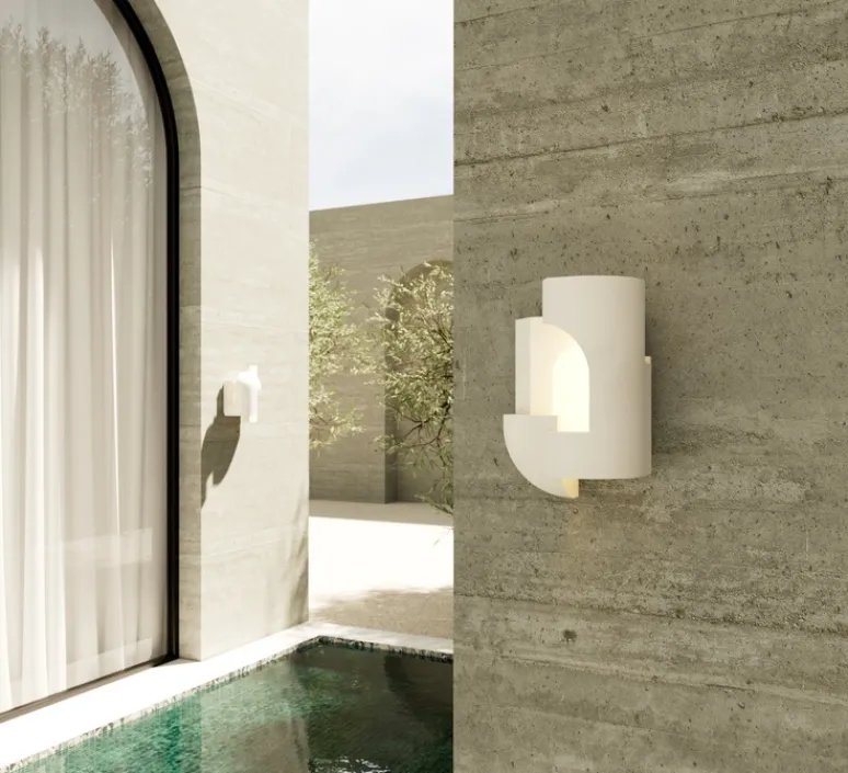 Applique*DCW éditions Paris Applique d'extérieur, Soul Story 2 outdoor, , IP64, LED, dim, 2700K, 250 lm, L20,5cm, H29,7cm - blanc