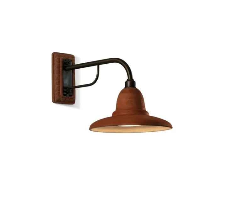 Applique*Toscot Applique d'extérieur, Spoleto 1232, , IP55, P 45cm, Ø 25cm - terracotta