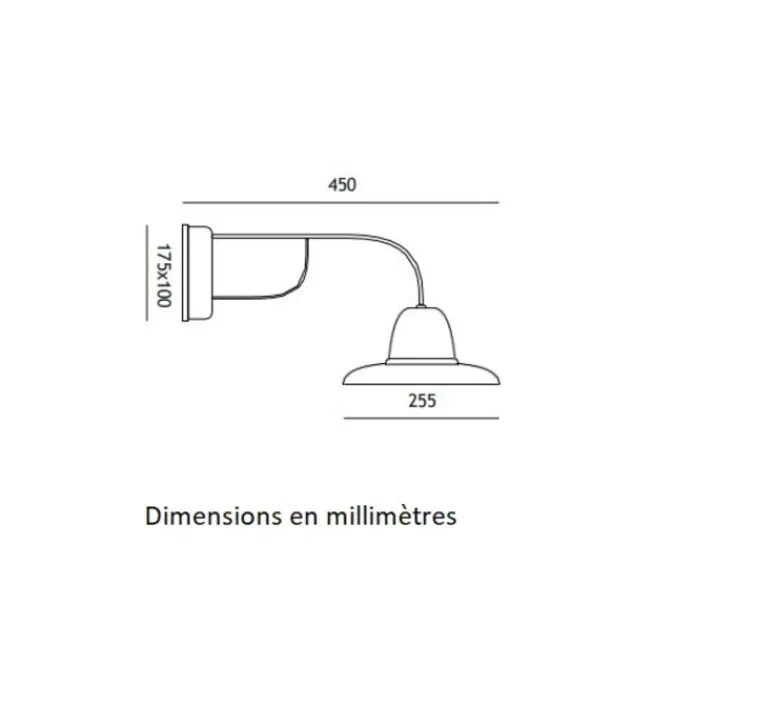 Applique*Toscot Applique d'extérieur, Spoleto 1232, , IP55, P 45cm, Ø 25cm - terracotta