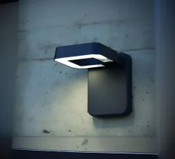 Applique*Roger Pradier Applique d'extérieur, Square N° 1, , IP65, LED, 2700K, 2716 lm, L22,6cm, H25,9cm - Gris noir