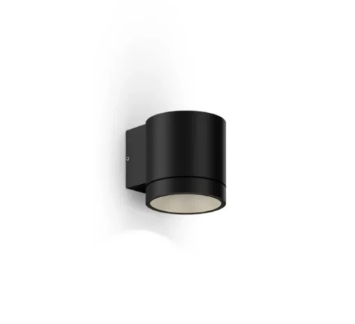 Applique d'extérieur, Taio round 1.0, noir, IP65, LED, dim, 3000K, 380 lm, L8cm, H8,2cm - Wever&Ducré