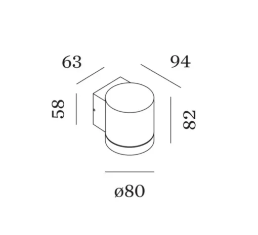 Applique d'extérieur, Taio round 1.0, noir, IP65, LED, dim, 3000K, 380 lm, L8cm, H8,2cm - Wever&Ducré