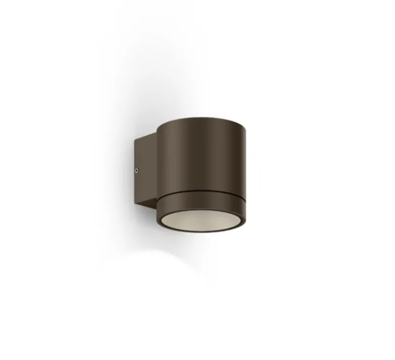 Applique*Wever&Ducré Applique d'extérieur, Taio round 1.0, , IP65, LED, dim, 3000K, 380 lm, L8cm, H8,2cm - bronze