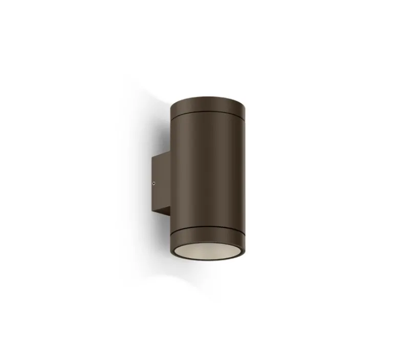 Applique*Wever&Ducré Applique d'extérieur, Taio round 2.0, , IP65, LED, dim, 2700K, 670 lm, L8cm, H15,4cm - bronze