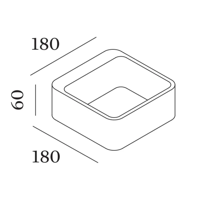 Applique*Wever&Ducré Applique d'extérieur, Tape 1.0, , IP65, LED, 3000K, 420lm, L18cm, H6cm - gris anthracite
