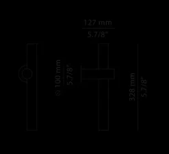 Applique*Estiluz Applique d'extérieur, Tik A-4091X, , IP65, LED, 3000K, 300 lm, Ø3,5cm, H32,8cm - noir anthracite