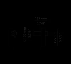 Applique*Estiluz Applique d'extérieur, Tik A-4090X, , IP65, LED, 3000K, 300 lm, Ø3,5cm, H15,5cm - vert pâle