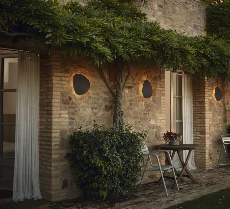 Applique d'extérieur, Tria 04, marron graphite, IP66, LED, dim, 2700K, 1346 lm, Ø28cm, H31cm - Bover