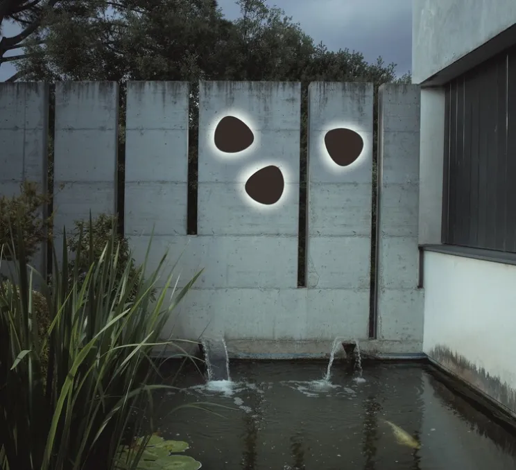 Applique d'extérieur, Tria 04, marron graphite, IP66, LED, dim, 2700K, 1346 lm, Ø28cm, H31cm - Bover