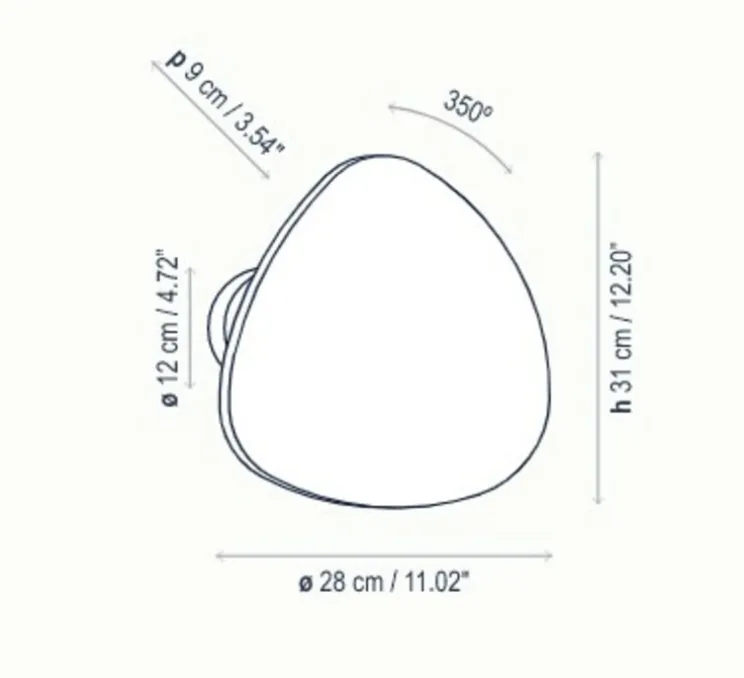 Applique d'extérieur, Tria 04, marron graphite, IP66, LED, dim, 2700K, 1346 lm, Ø28cm, H31cm - Bover