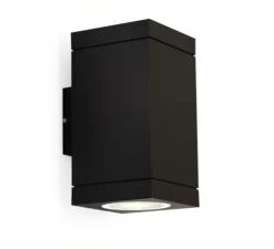 Applique*Wever&Ducré Applique d'extérieur, Tube carré 2.0, , IP65, LED, dim, 3000K, 1260 lm, L7,9cm, H15cm - noir