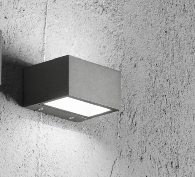 Applique*Nedgis Applique d'extérieur, Twin S, , IP54, LED, 3000-4000K, 1500 lm, L14cm, H6,5cm - anthracite