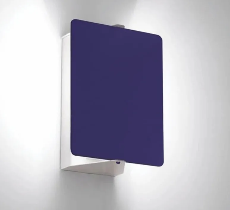 Applique*Nemo Lighting Applique d'extérieur, Volet Pivotant, simple, outdoor, réédition Charlotte Perriand, , IP55, LED, dim, 3000K, 235 lm, L13cm, H17cm - bleu