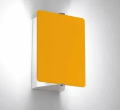 Applique*Nemo Lighting Applique d'extérieur, Volet Pivotant, simple, outdoor, réédition Charlotte Perriand, , IP55, LED, dim, 3000K, 235 lm, L13cm, H17cm - jaune