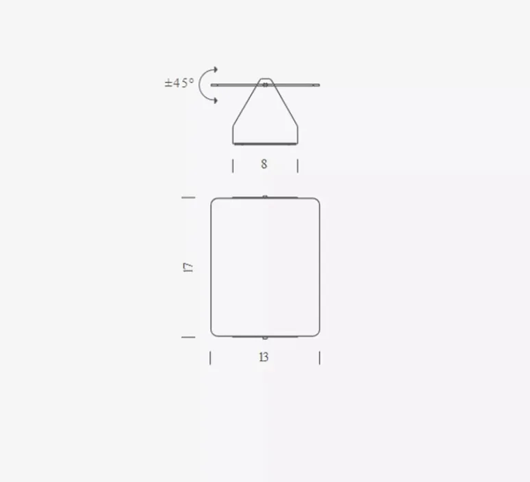 Applique*Nemo Lighting Applique d'extérieur, Volet Pivotant, simple, outdoor, réédition Charlotte Perriand, , IP55, LED, dim, 3000K, 235 lm, L13cm, H17cm - jaune